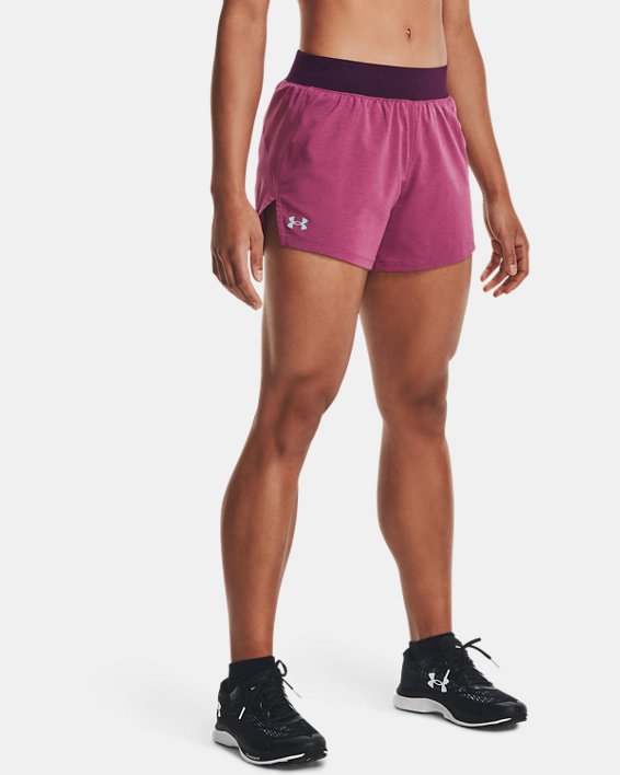 Women's UA Launch SW ''Go Long'' Shorts, Pink, pdpMainDesktop image number 0